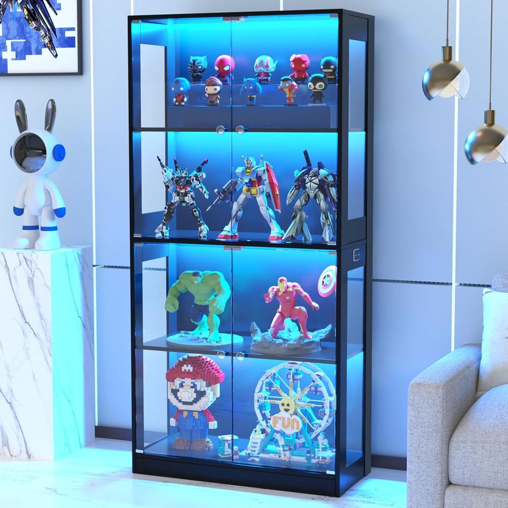 Storage - ตู้โชว์กระจก 65 บาน, ตู้โชว์ 4 ชั้นพร้อมไฟเซ็นเซอร์,