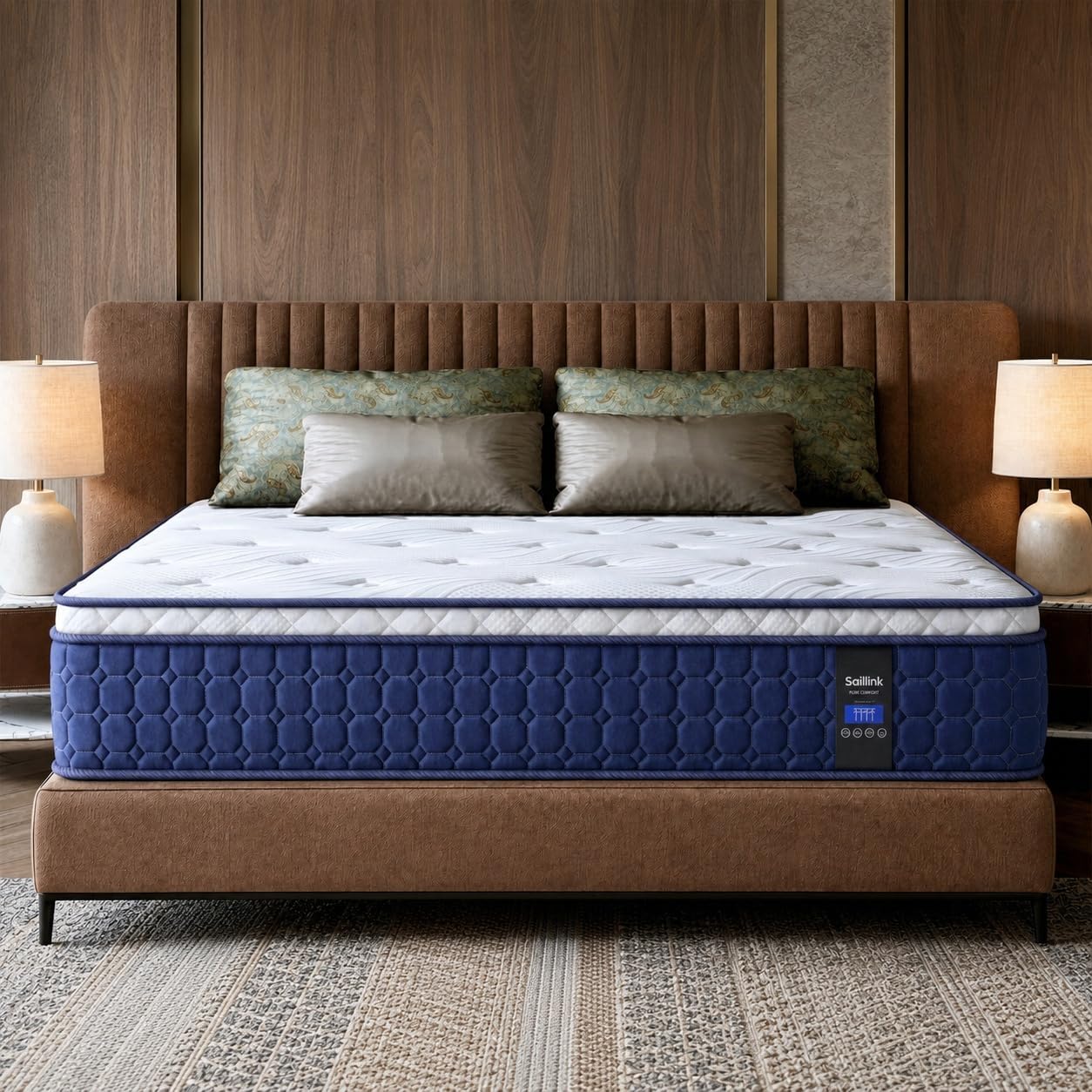 Memory Foam Mattress In A Box Queen - ที่นอนขนาดควีนไซส์ ที่นอนไฮบริดหนา 14 นิ้ว บรรจุในกล่อง โฟมเจลเมมโมรี่โฟมความแข็งปานกลาง