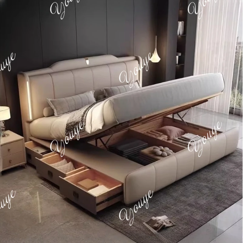 โครงเตียงคู่ขนาด 180x200 ซม. ร - King Size Bed Frame With Storage Drawers บทวิจารณ์และราคา
