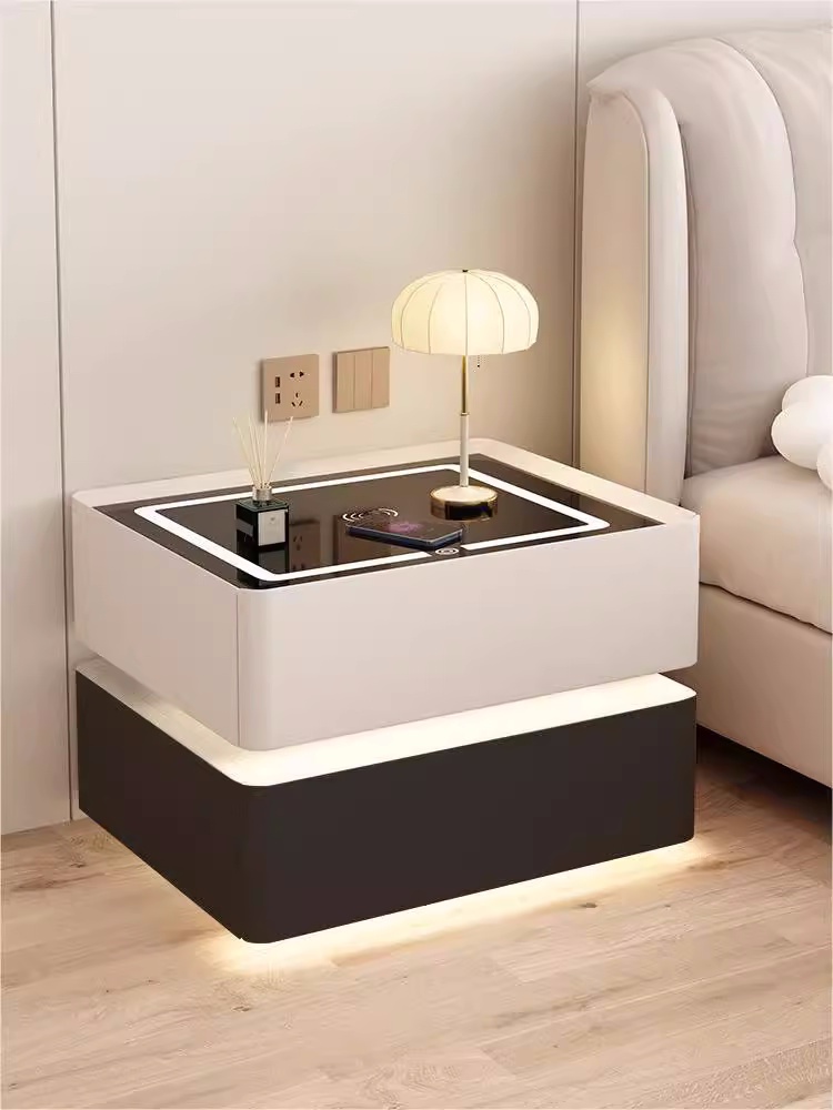 โต๊ะข้างเตียงอัจฉริยะไม้เนื้อแ - Solid Wood Nightstand 2 Drawers บทวิจารณ์และราคา