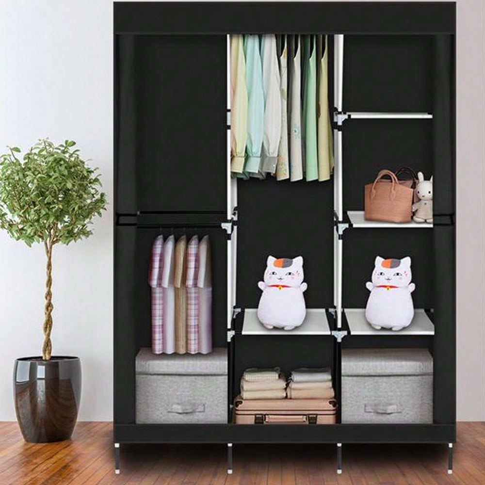 ตู้เสื้อผ้าแบบพกพาขนาด 71 นิ้ว - Wardrobe Closet Portable Fabric Cover บทวิจารณ์และราคา