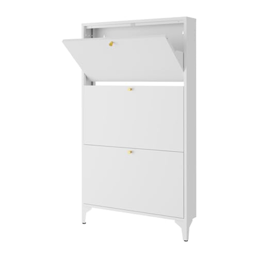 ตู้เก็บรองเท้าแบบตั้งพื้นพร้อม - Shoe Rack Cabinet Narrow Entryway บทวิจารณ์และราคา